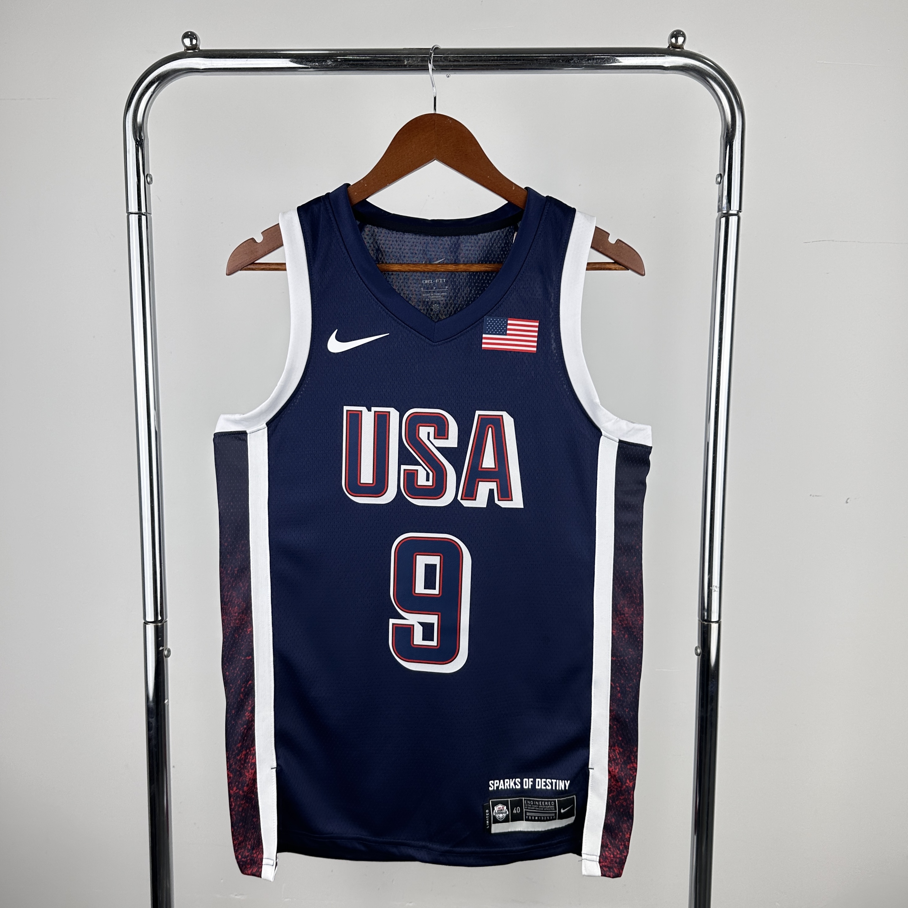 2024 Olympic USA #9 Haliburton Blue Nike NBA Jersey->->